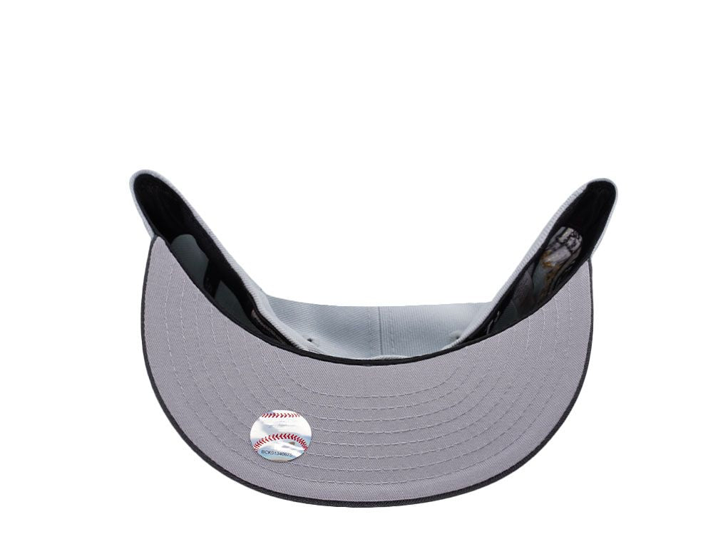 Gray & Black Bear Embroidered Snapback Cap