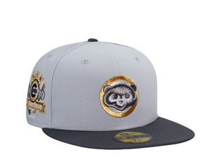 Gray & Black Bear Embroidered Snapback Cap