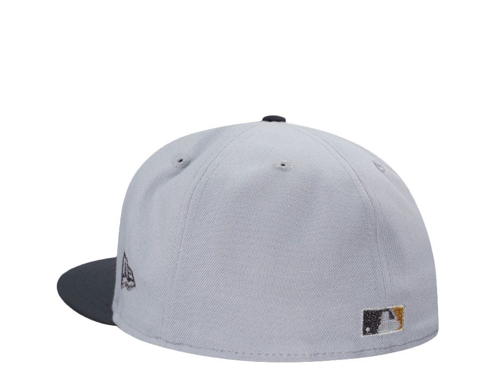 Gray & Black Bear Embroidered Snapback Cap