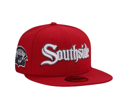 Red Southside Embroidered Snapback Cap