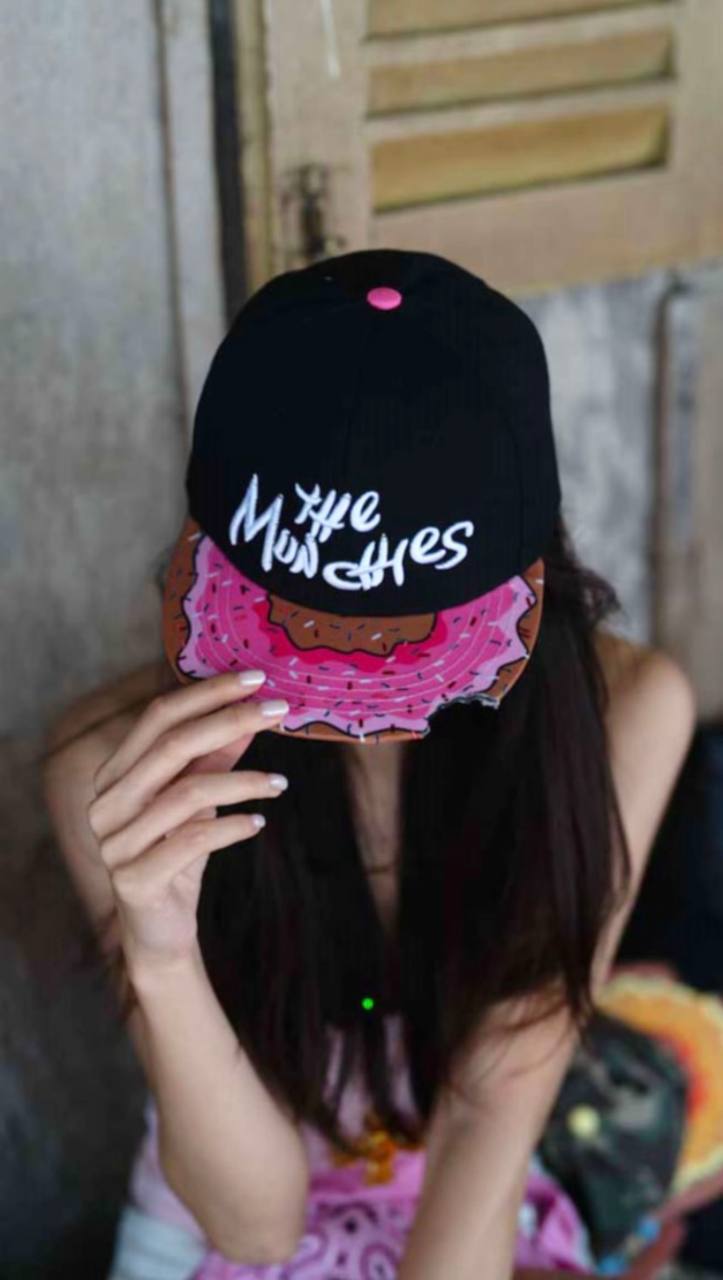 The Munchies Pink Donut Snapback Hat