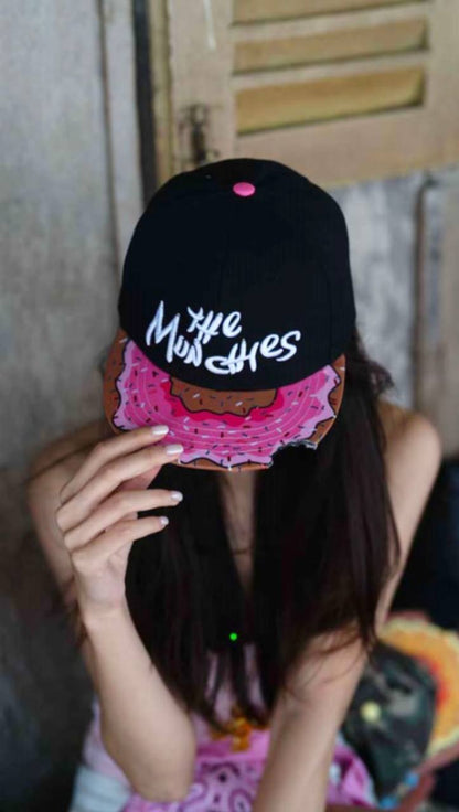 The Munchies Pink Donut Snapback Hat