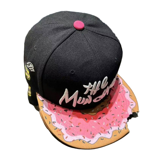 The Munchies Pink Donut Snapback Hat